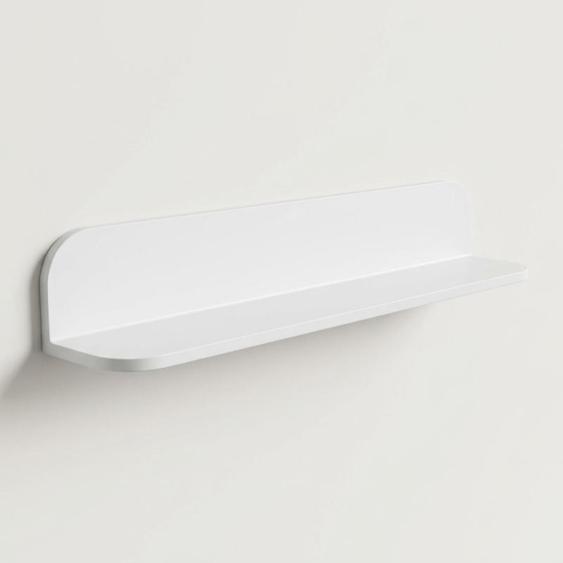 Solid-S Planchet plank mat wit douchekorf 120x12cm solid surface incl. blinde bevestiging 1208953449